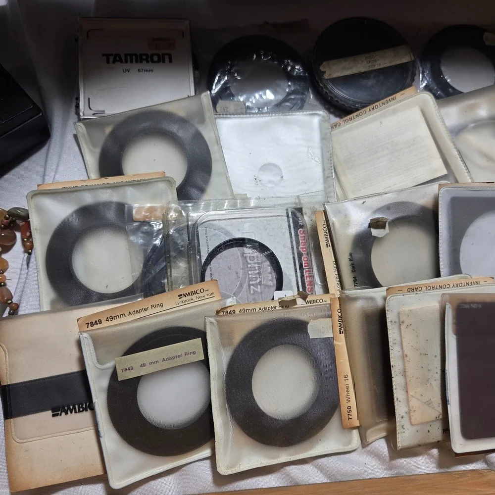 Vintage AIC Soligor Optical Filter Wooden Storage Cabinet 4 Drawers With Filters